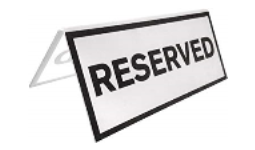 SIGN-RES - Folding "Reserved" Signs (Package 5)