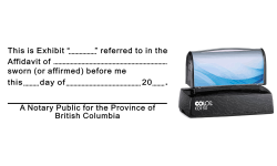 Exhibit Stamp from BCstamp.com. Find all your legal stamp needs at bcstamp.com or BC Stamp Works.