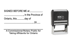 ON12-S - ON12S-"Signed Before Me" Self-Inking Stamp