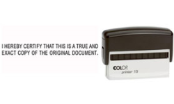 ON2-S - ON2S-Certified <br/>"True Copy" Stamp 