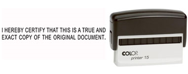 ON2S-Certified <br/>"True Copy" Stamp 