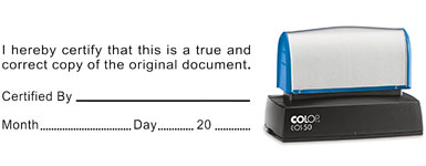 ON4P-Certified <br/>"True Copy" Stamp 