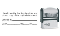 ON4-S - ON4S-Certified <br/>"True Copy" Stamp 