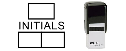 ON44S - General Legal INITIAL (3 box) Self-Inking Stamp