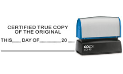 ON6-P - L6P-Certified <br/>"True Copy" Stamp