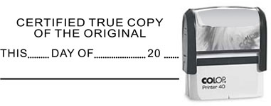 ON6S-Certified <br/>"True Copy" Stamp 