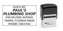 P38 Self-Inking Stamp<br>1-1/4" x 2-3/16"   up to 7 lines