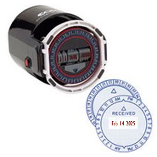 R40 Round 12hour<br>Self Inking Date Stamp
