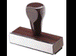 Unit 1C - Rubber Stamp - 1/4" x 1-1/2" (13 x 38 mm) - up to 3 lines of text.