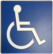 6" x 6" Metal Handicap Sign