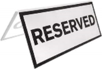 Folding "Reserved" Signs (Package 5)