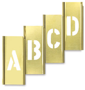 Brass Stencil Set - Alphabet -  4"