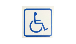 SIGN-HANDI - 6" x 6" Plastic Handicap Sign