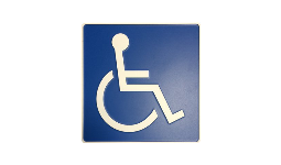 SIGN-HANDI-METAL - 6" x 6" Metal Handicap Sign