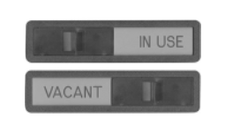 SIGN-SLIDE - Slider Plate "Vacant / In Use"